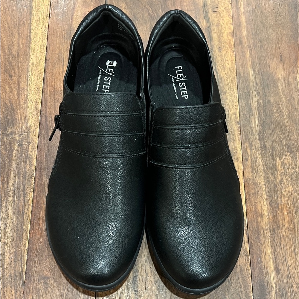 FlexiStep Teresa Women's Black Slip-On Shoes